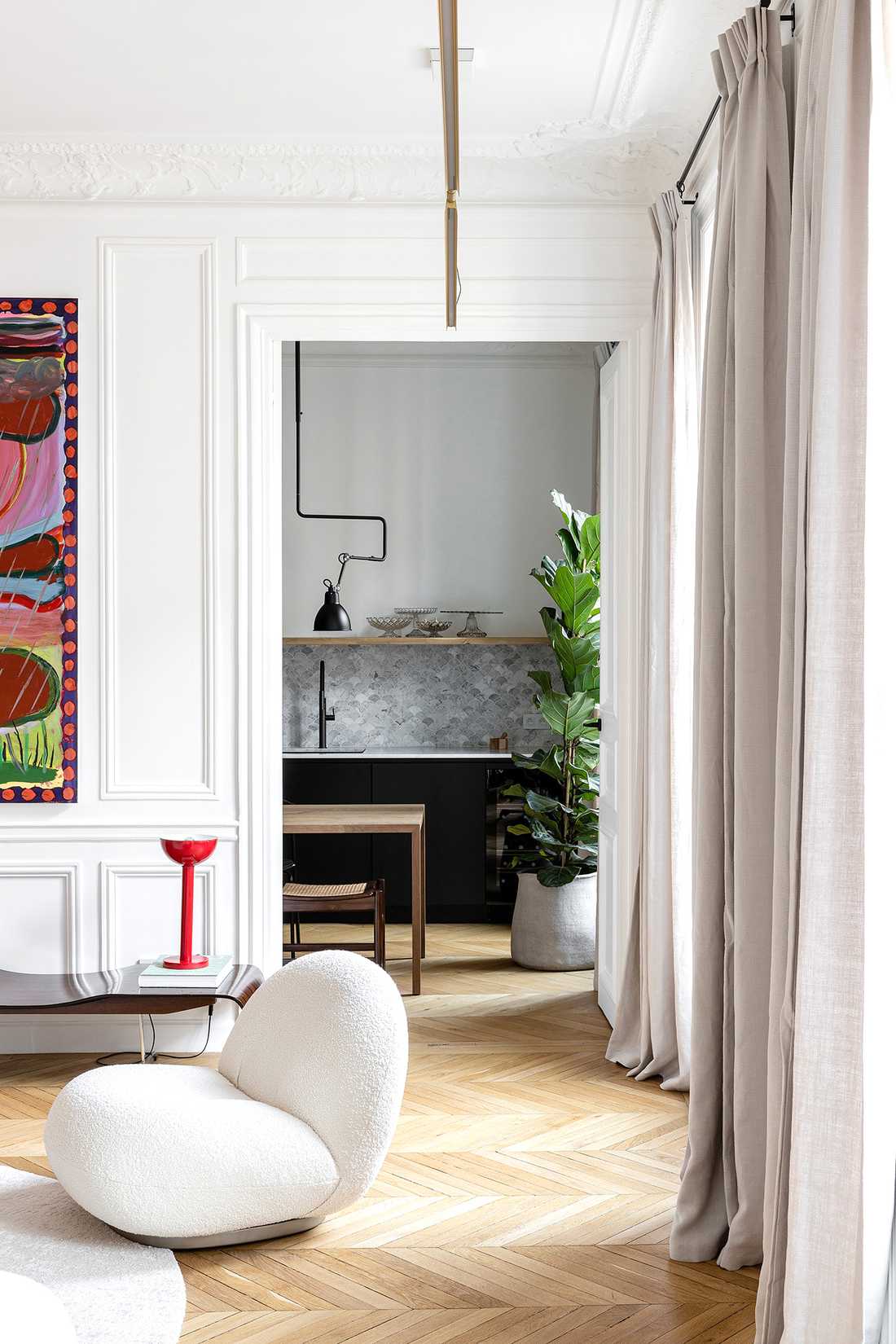 Haussmannian apartment designed by an interior designer in Quimper