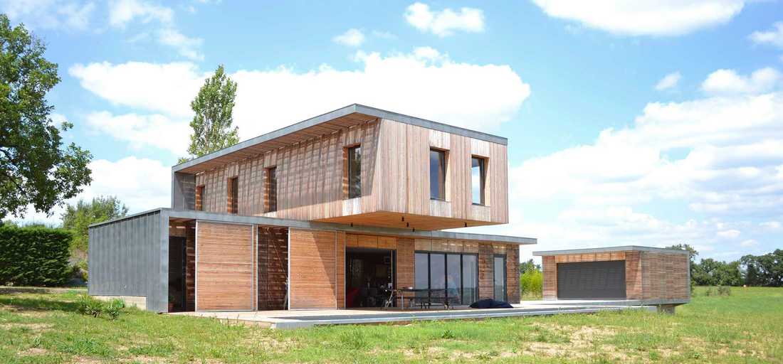 Maison contemporaine écologique en bois et béton dans le Finistère et le Morbihan