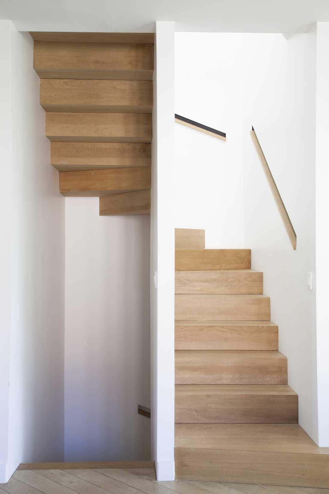 Escalier sur mesure aménagé par un architecte dplg