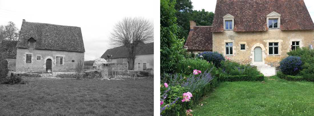 Création d'un jardin de villégiature dans une maison du 16e siècle dans le Finistère et le Morbihan