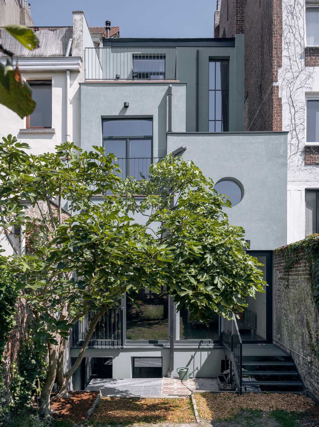 Extension d'une maison de ville mitoyenne par un architecte à Quimper