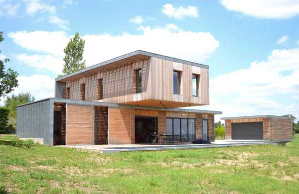 Maison contemporaine bois et béton esprit Loft