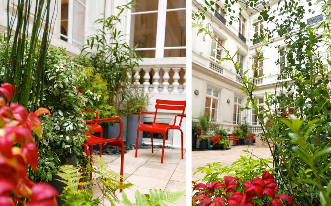 Hôtel particulier courtyard landscaping in Quimper