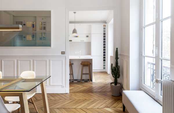 Rénovation intérieure d’un appartement haussmannien de 100m2 par un architecte d'intérieur à Quimper