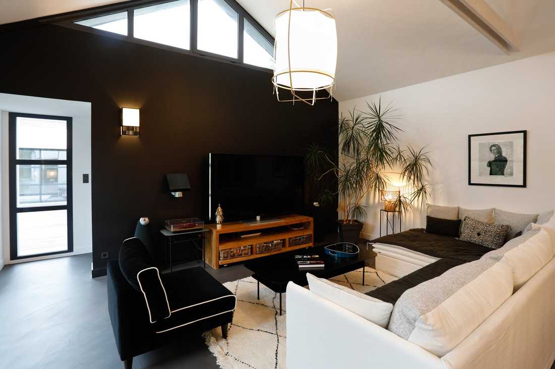 Salon d'une maison d'architecte rénovée par un architecte d'intérieur