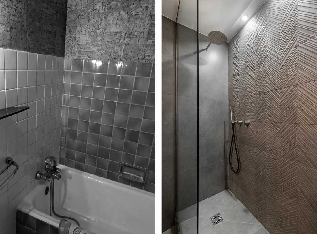 Avant-Après : Aménagement d'une salle de bain par un architecte à Quimper