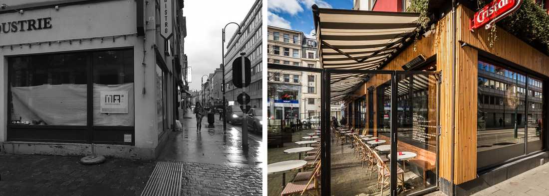 Rénovation de la facade d'un restaurant par un architecte à Quimper