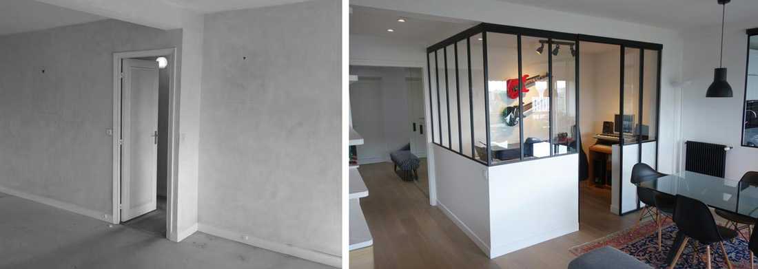 Réalisation d'un bureau séparé à domicile par un architecte à Quimper