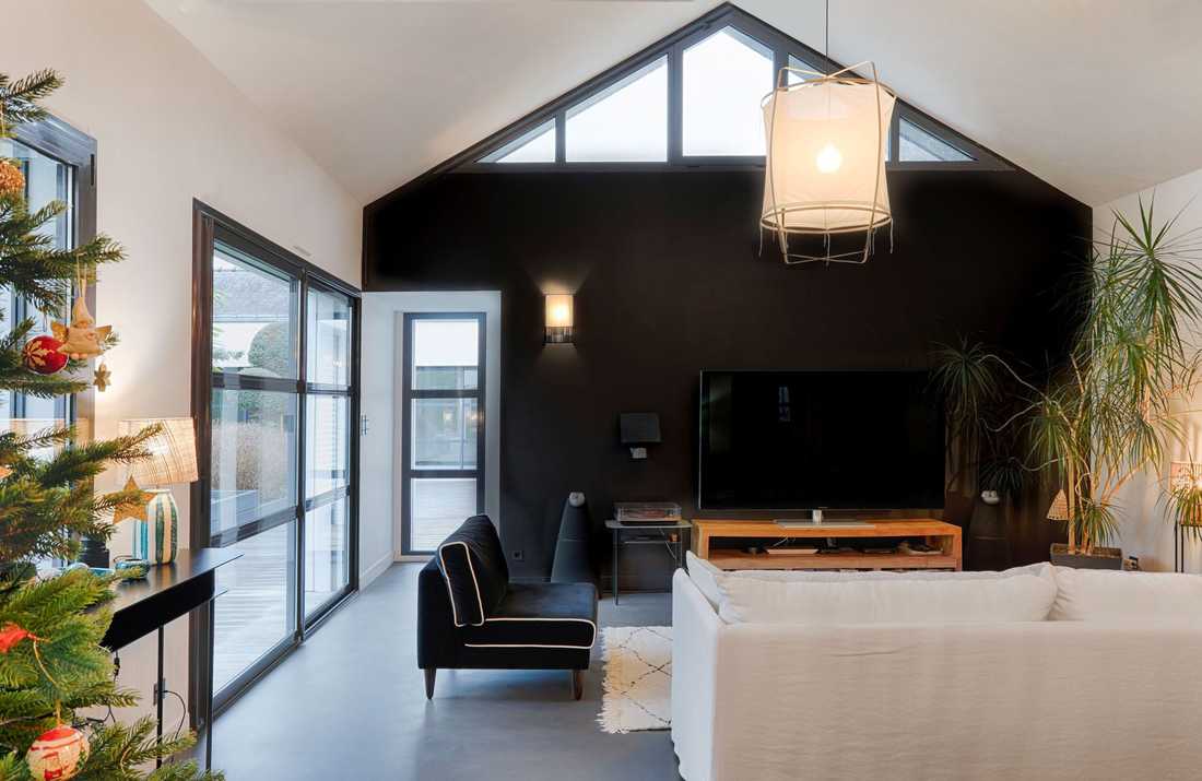 Nouvel aménagement intérieur pour une maison d'architecte du début des années 2000