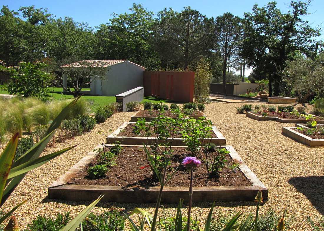 Potager méditerrannéen réalisé par un jardinier paysagiste à Quimper