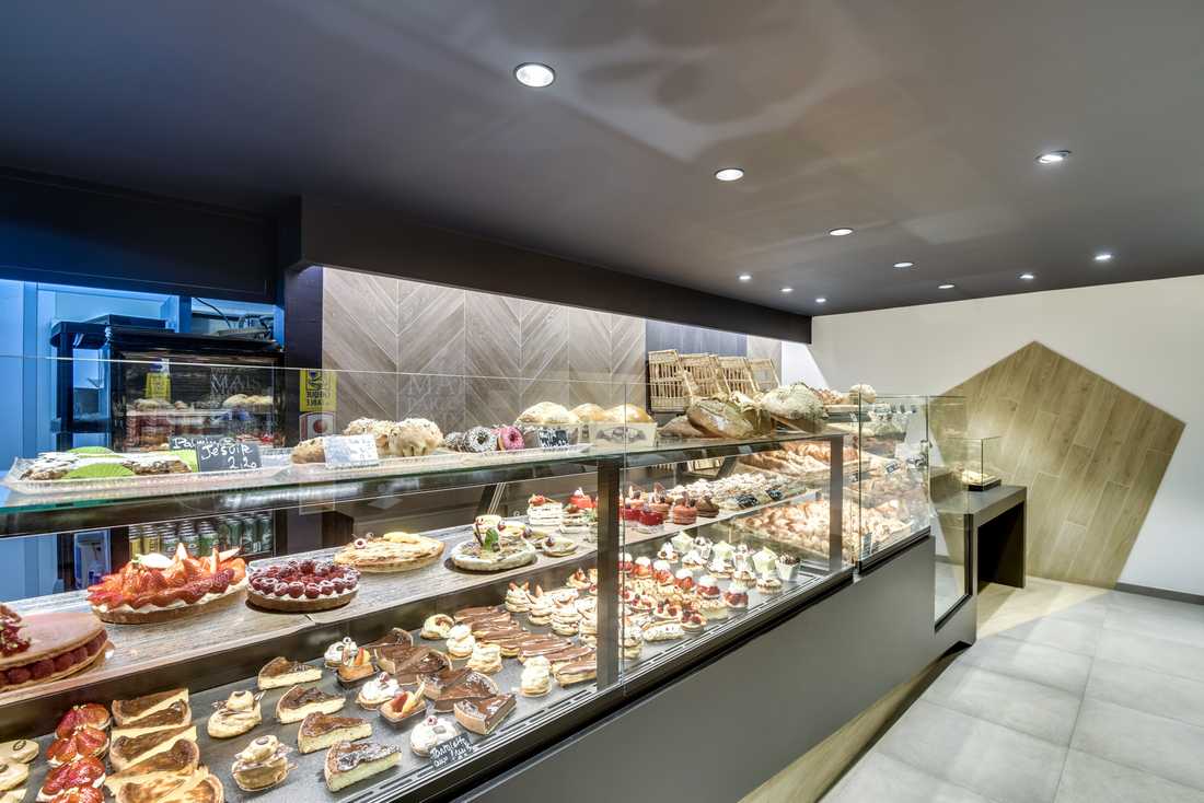 Relooking d'une boulangerie par un architecte - décorateur à Quimper